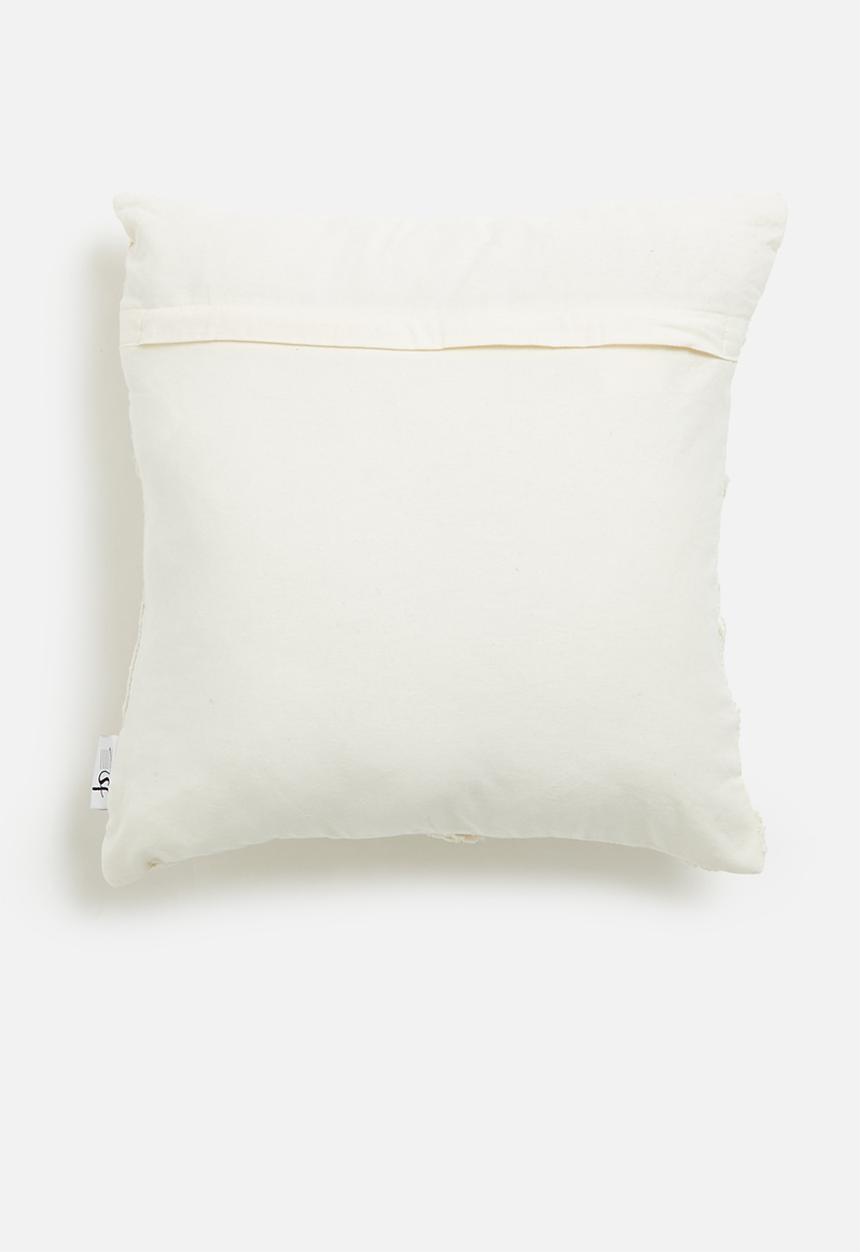 Sixth Floor - Nero woven cushion cover - white