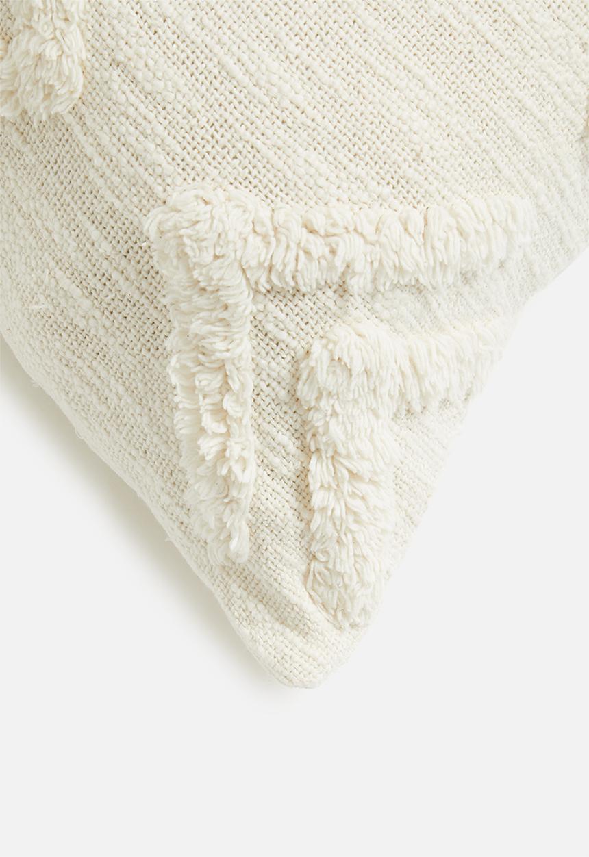 Sixth Floor - Nero woven cushion cover - white