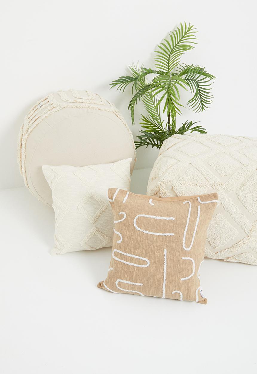 Sixth Floor - Nero woven cushion cover - white