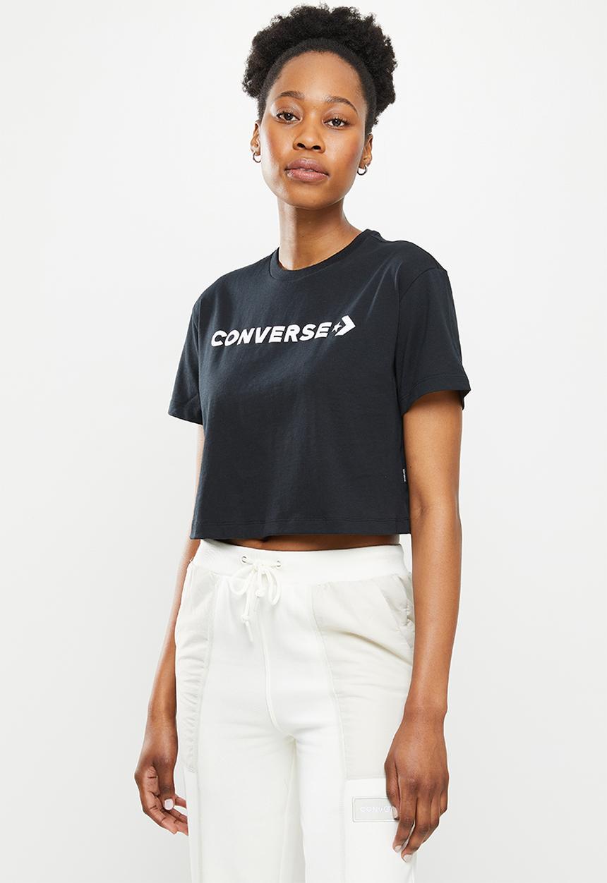 Converse - Puff logo cropped tee - converse black