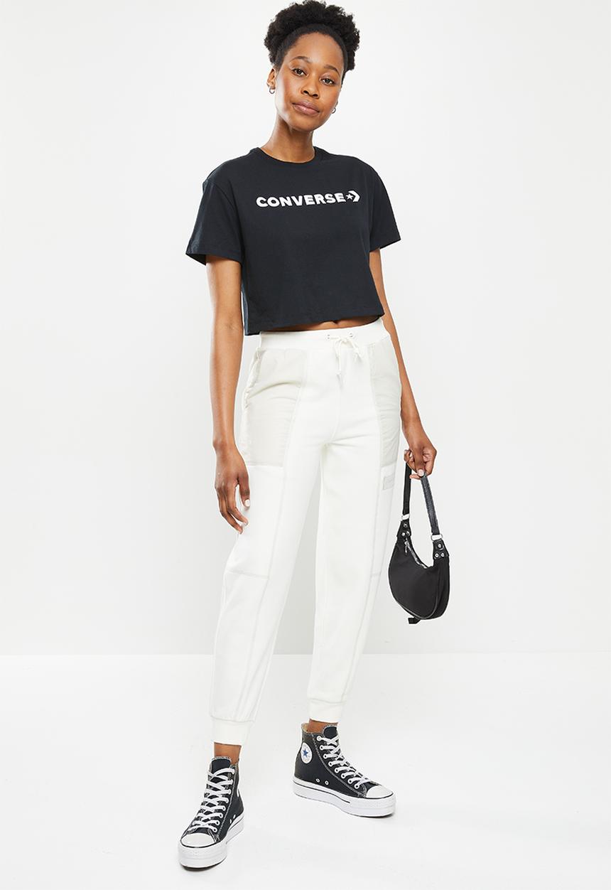 Converse - Puff logo cropped tee - converse black