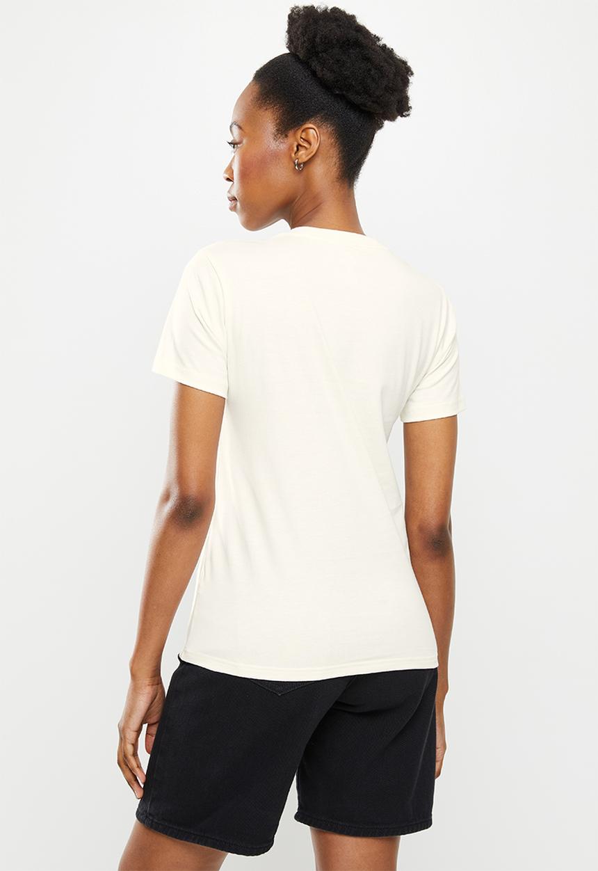 Converse - Star chevron abstract flowers tee - egret