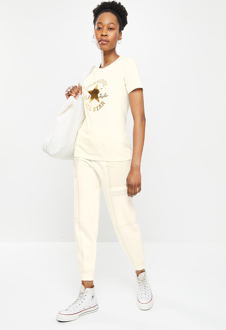 Converse - Metallic chuck taylor patch classic fit tee - egret