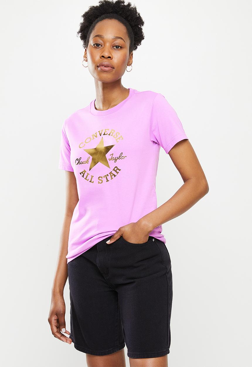 Converse - Metallic chuck taylor patch classic fit tee - violet shock