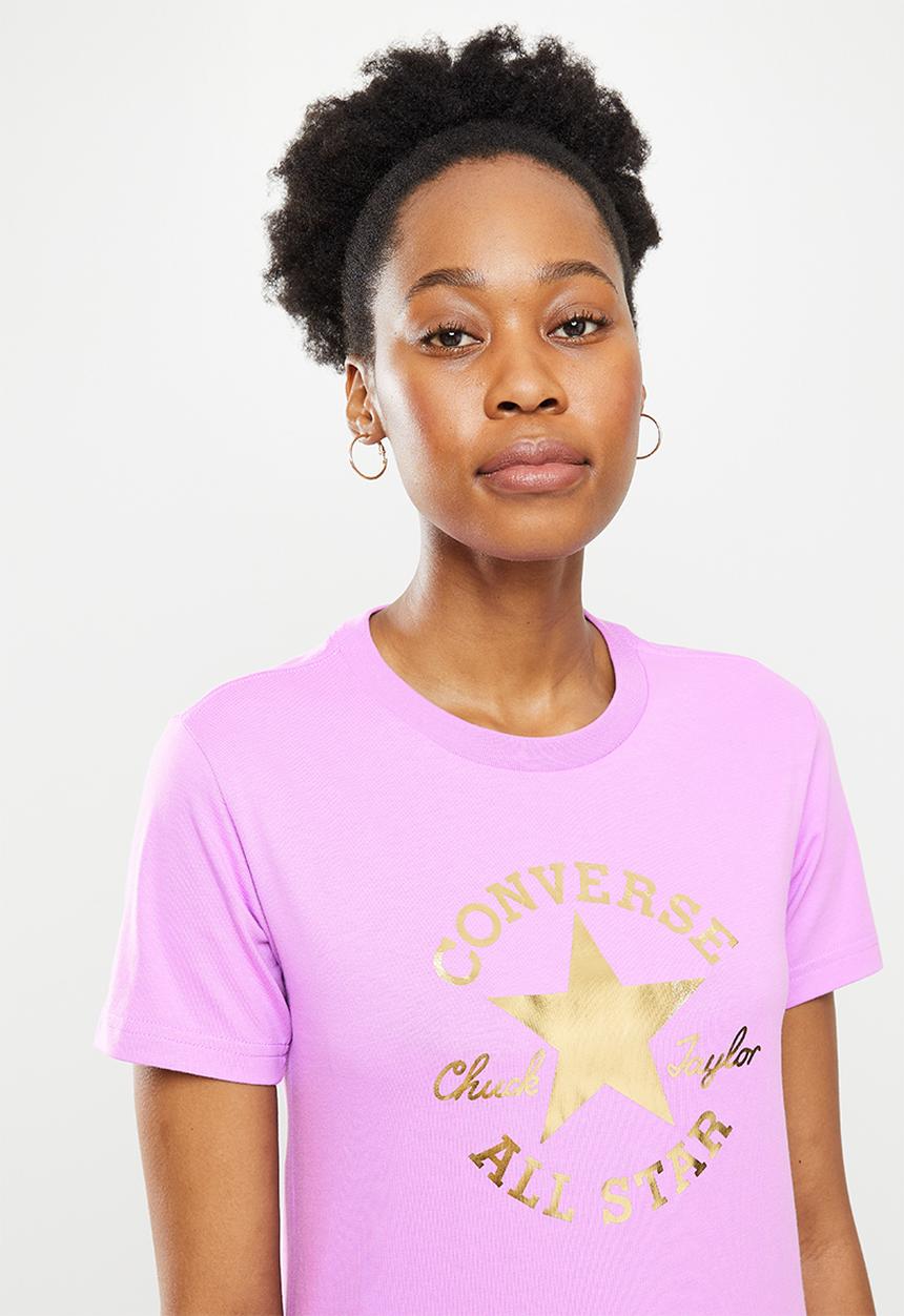 Converse - Metallic chuck taylor patch classic fit tee - violet shock