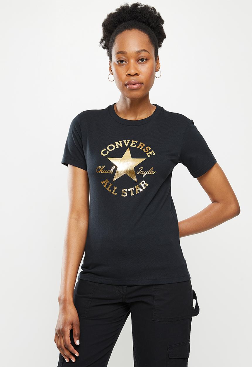 Converse - Metallic chuck taylor patch classic fit tee - black