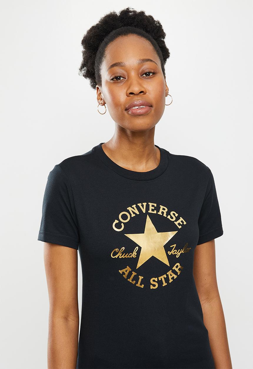 Converse - Metallic chuck taylor patch classic fit tee - black