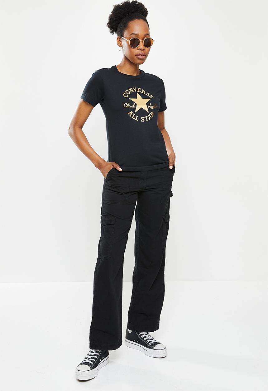 Converse - Metallic chuck taylor patch classic fit tee - black