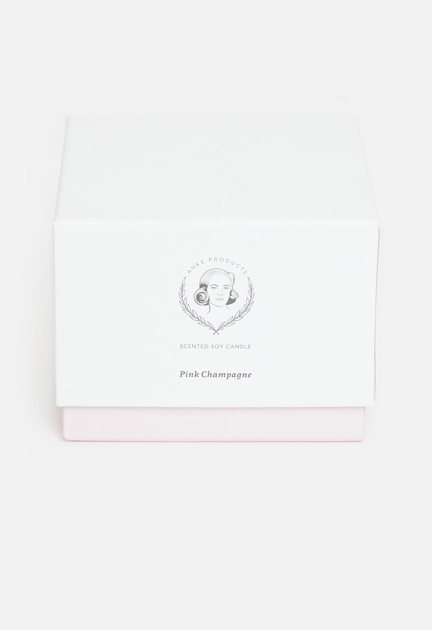 Anke Products - Pink champagne scented soy candle - 370g