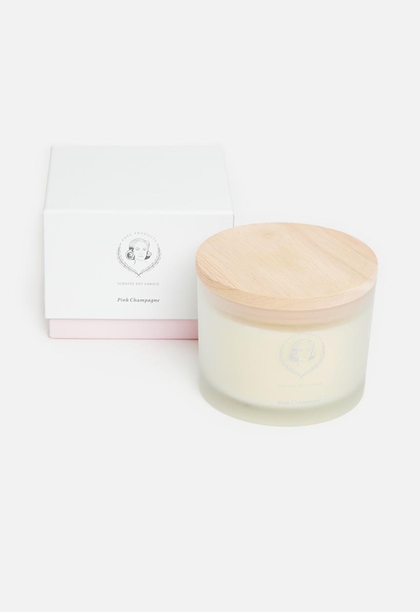 Anke Products - Pink champagne scented soy candle - 370g