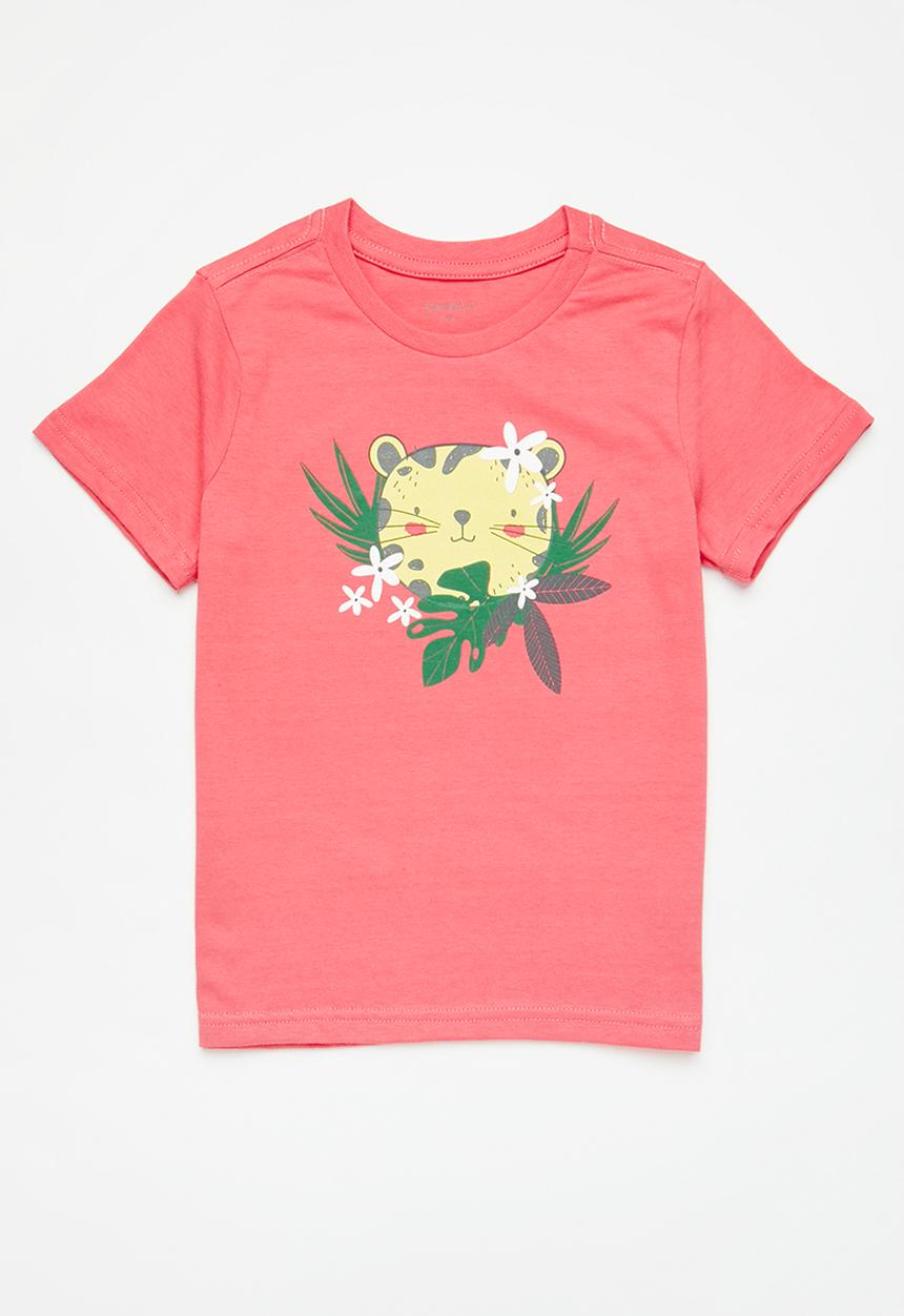 Superbalist - 2 pack printed tees - grey & coral
