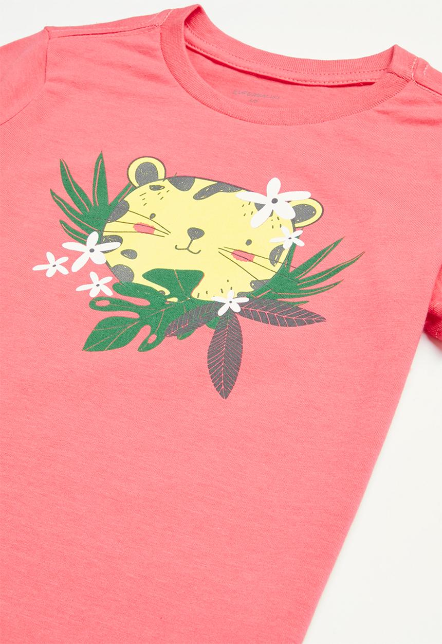Superbalist - 2 pack printed tees - grey & coral
