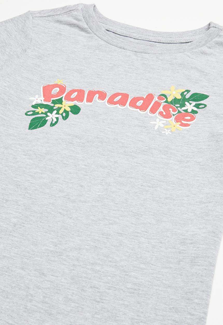 Superbalist - 2 pack printed tees - grey & coral