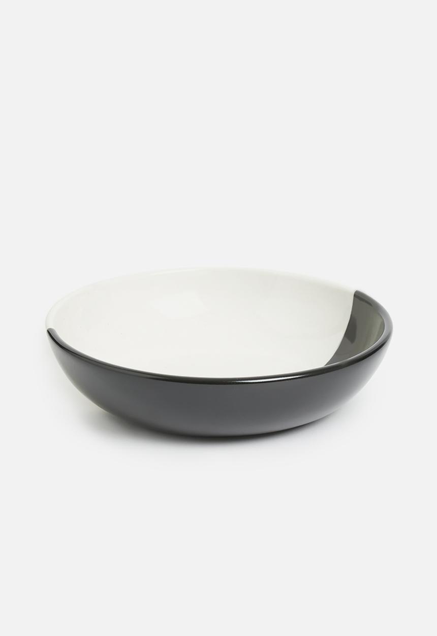 Urchin Art - Lyrica dipped bowl- black & white