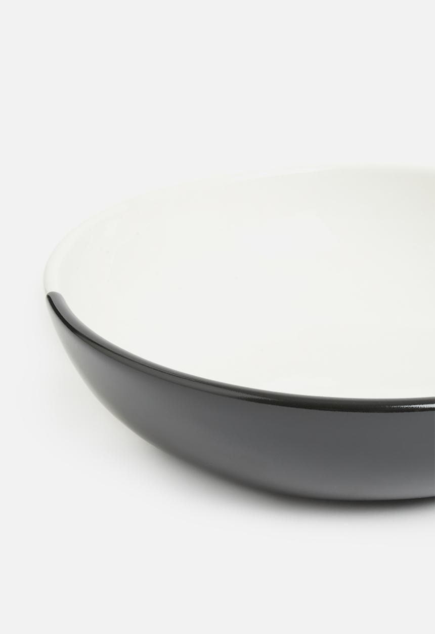 Urchin Art - Lyrica dipped bowl- black & white