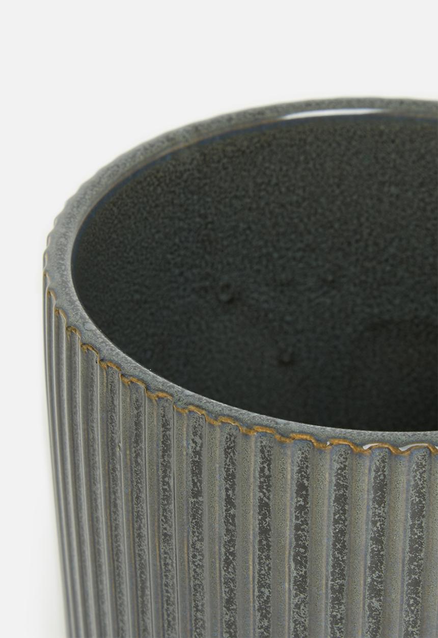 H&S - Ceramic flower pot - black