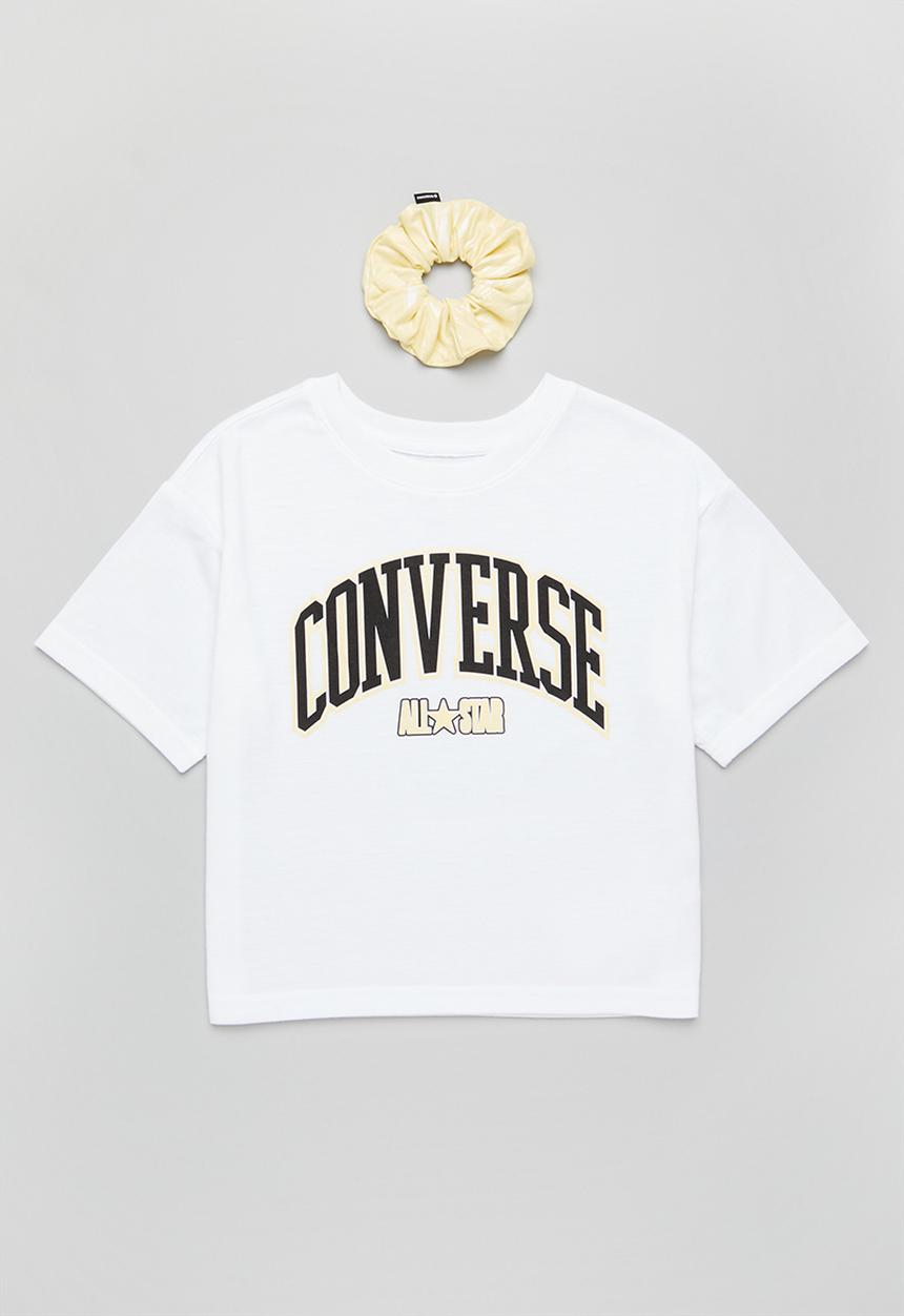 Converse - Cnvg short sleeve gfx boxy tee w scrunchy - white