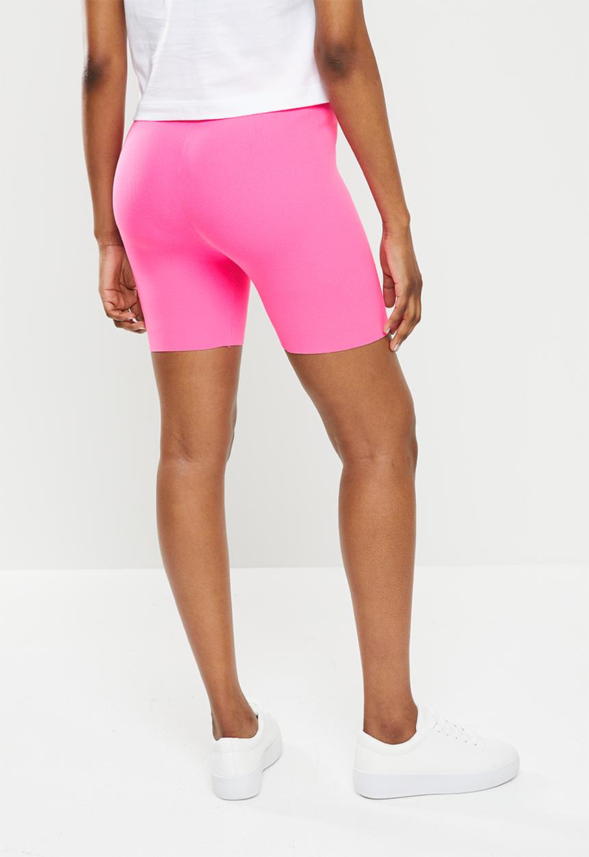 Calvin Klein - Intarsia knitted cycling shorts - neon pink