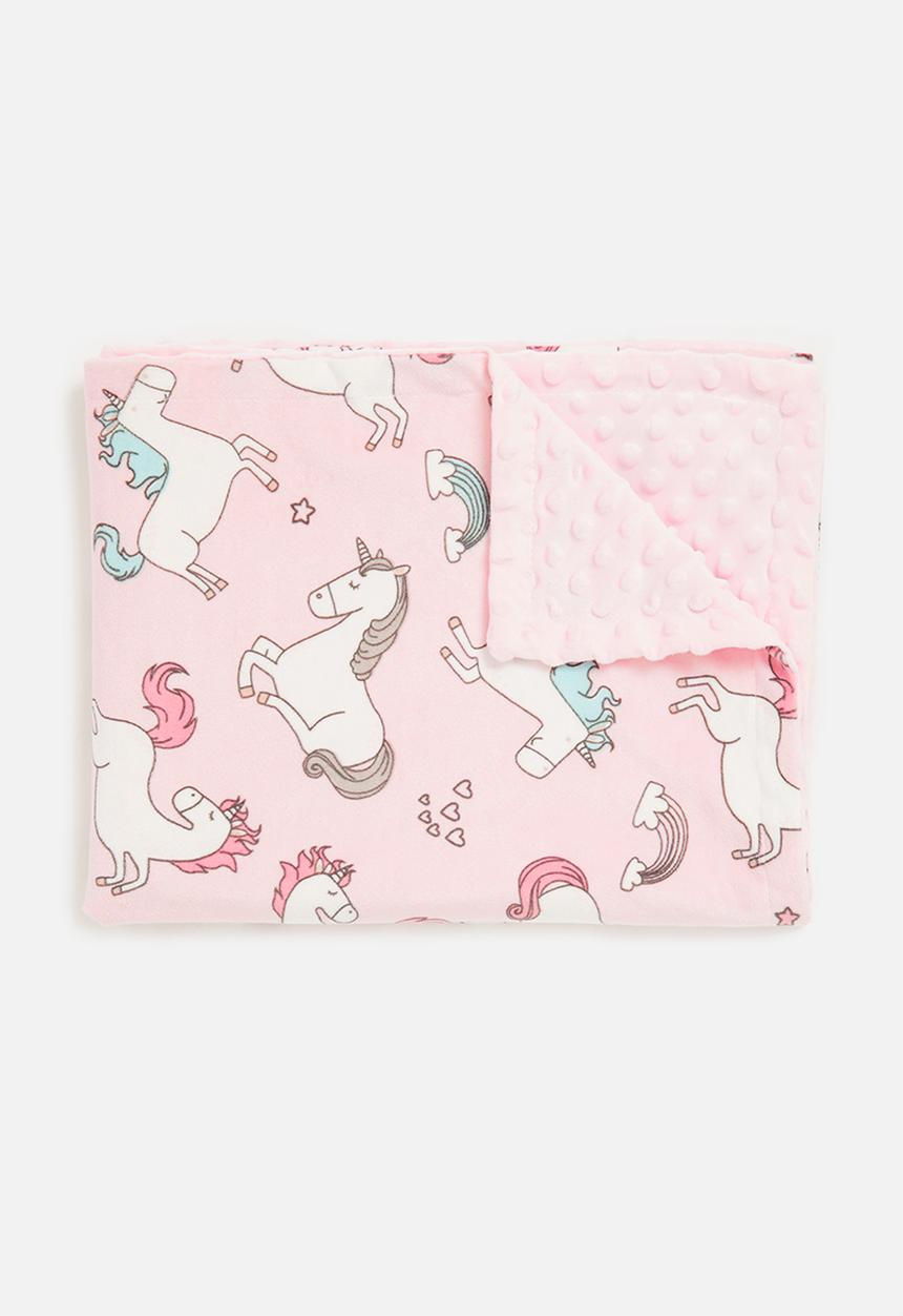 Pop Candy - Baby printed unicorn blanket - pink
