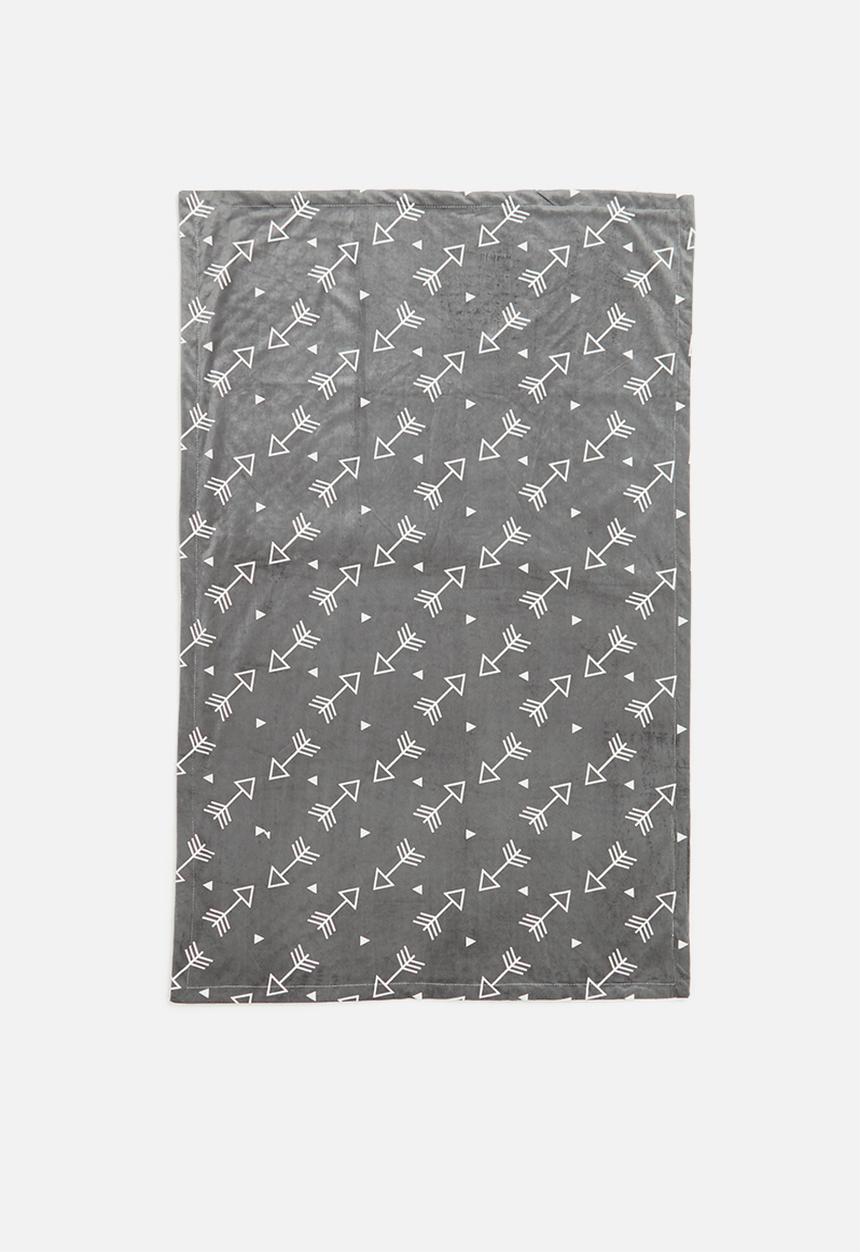 Pop Candy - Baby printed arrow blanket - grey