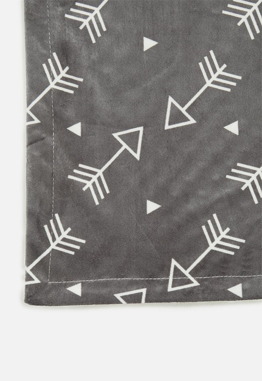 Pop Candy - Baby printed arrow blanket - grey