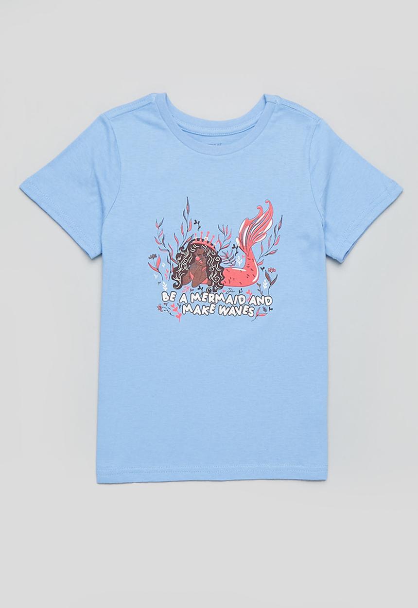 Superbalist - 2 pack printed T-shirts - sky & white