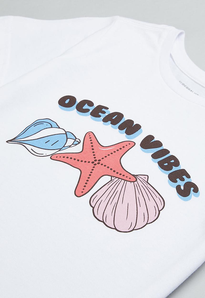 Superbalist - 2 pack printed T-shirts - sky & white