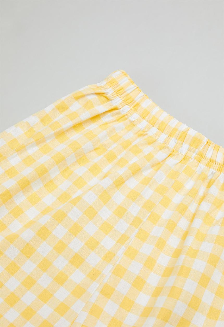 Pop Candy - Girls lemon tee & short set - white & yellow