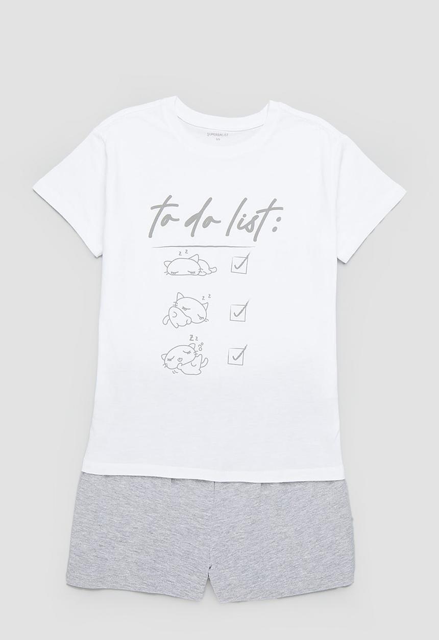 Superbalist - Pj set - ice melange & grey