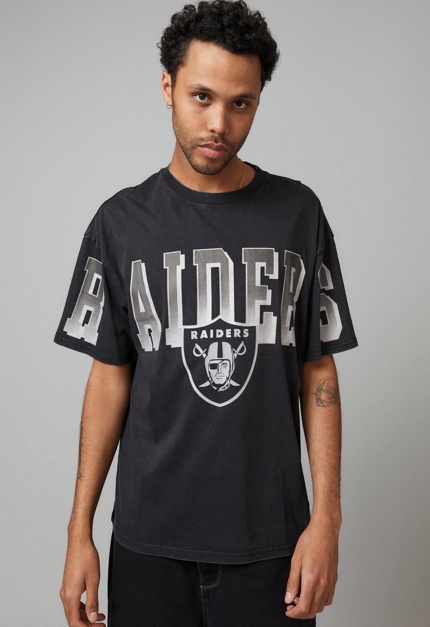 Factorie - Oversized NFL T-shirt - lcn nfl black/raiders super script