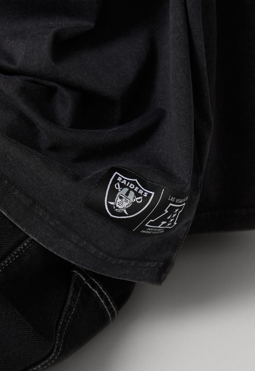 Factorie - Oversized NFL T-shirt - lcn nfl black/raiders super script