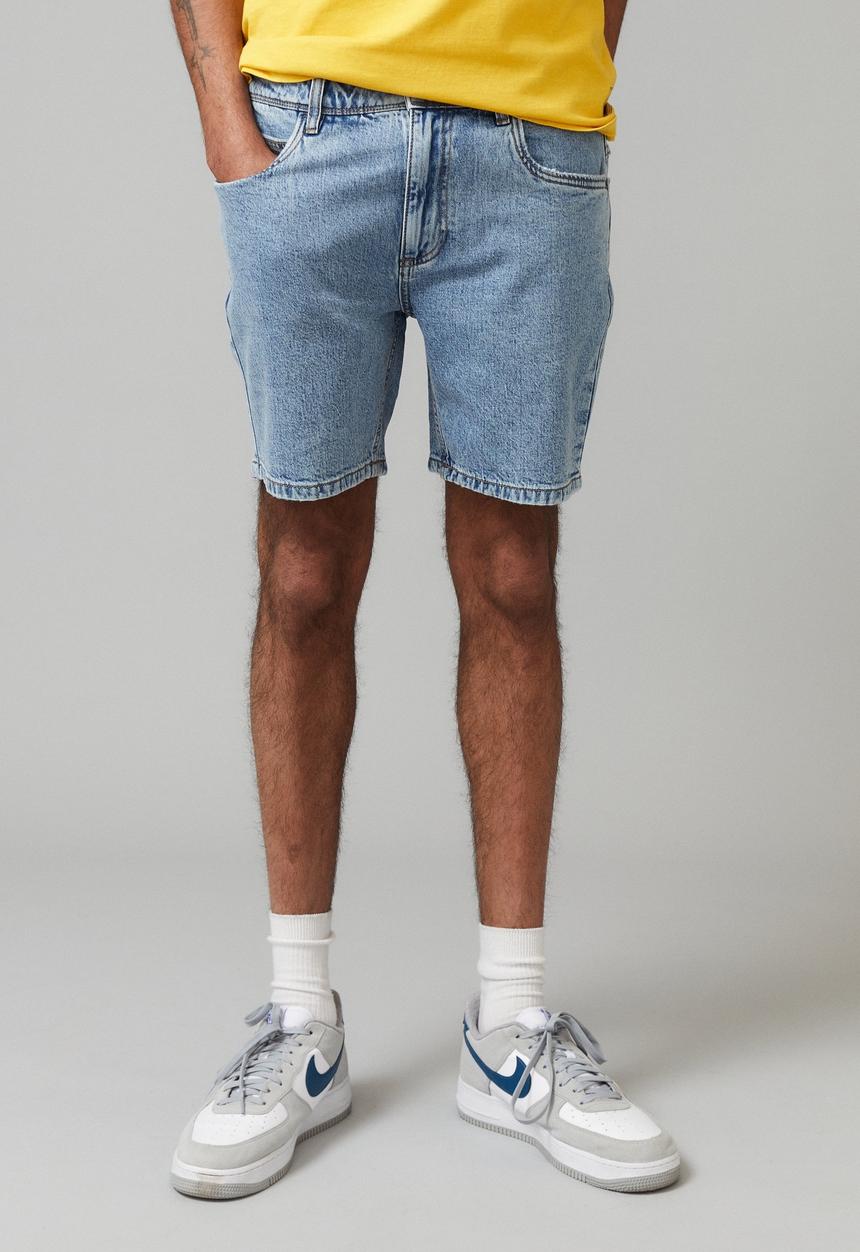 Factorie - Slim cut denim short - 90s blue