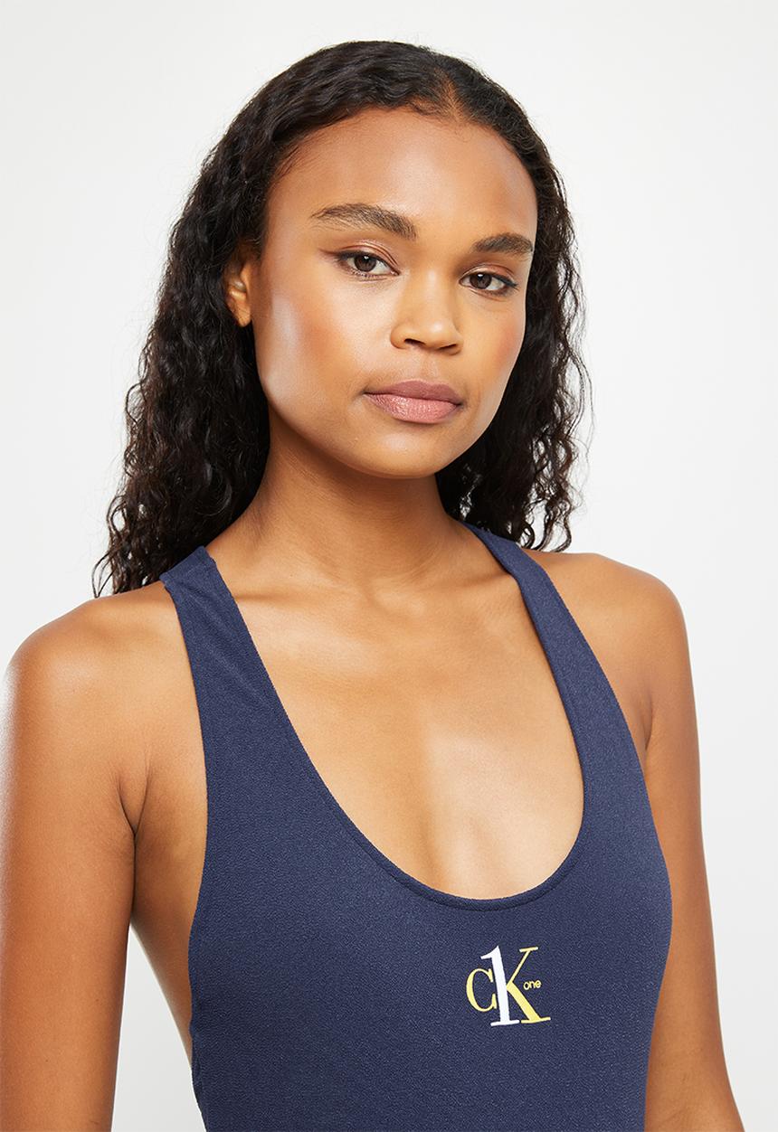 Calvin Klein - Racer back one piece-rp - blue