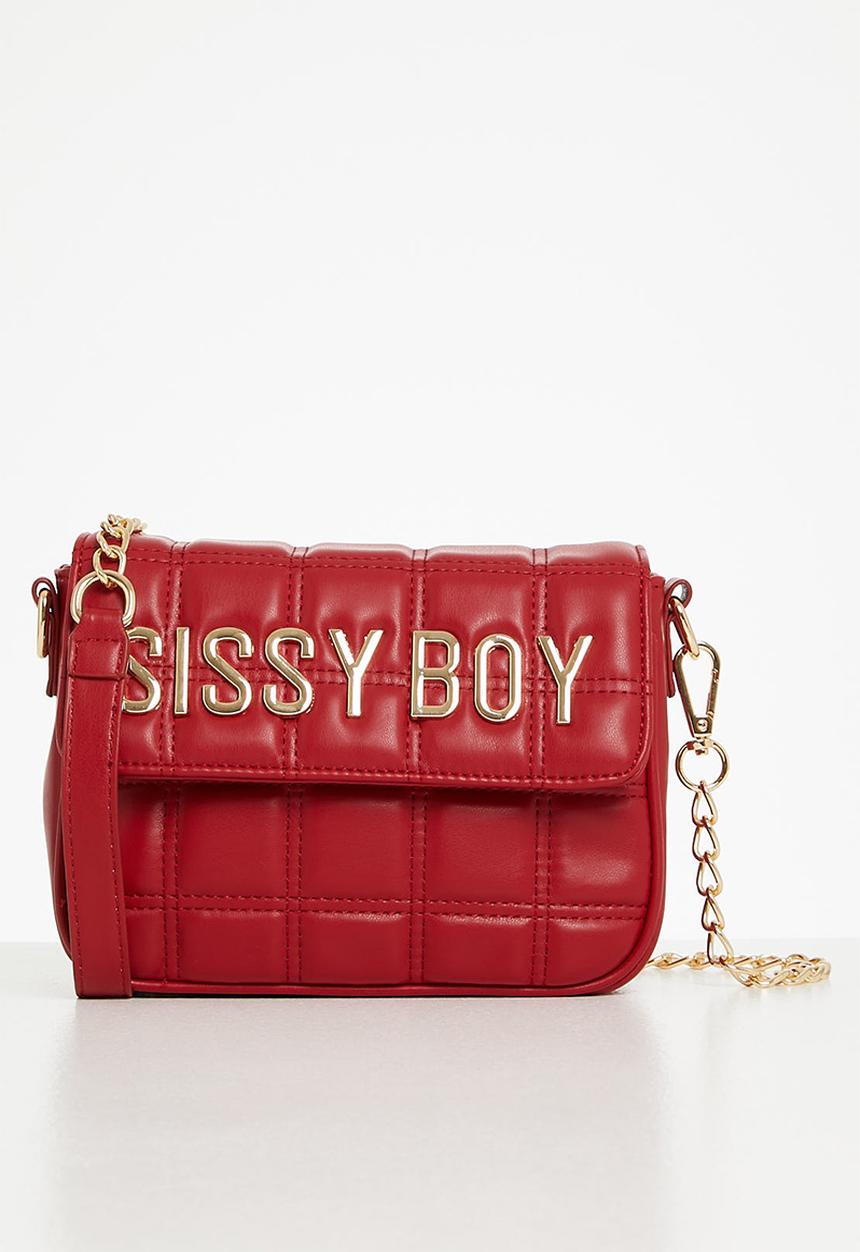 SISSY BOY - Square it off quilted crossbody - red