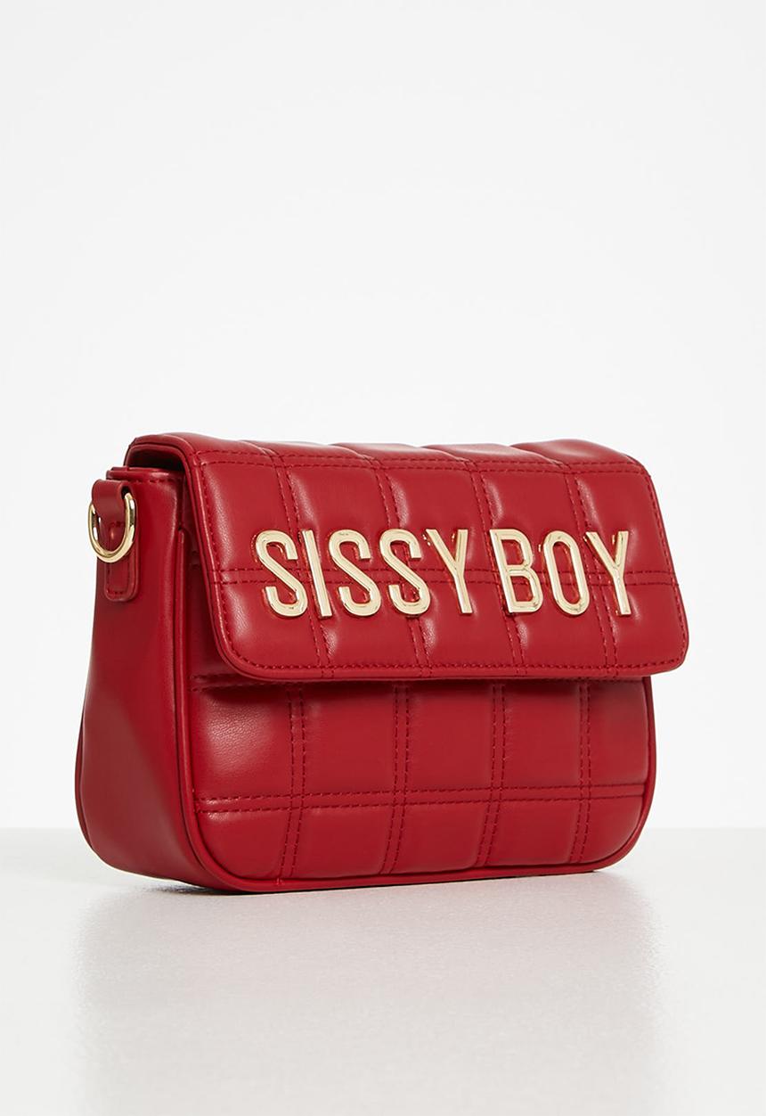 SISSY BOY - Square it off quilted crossbody - red