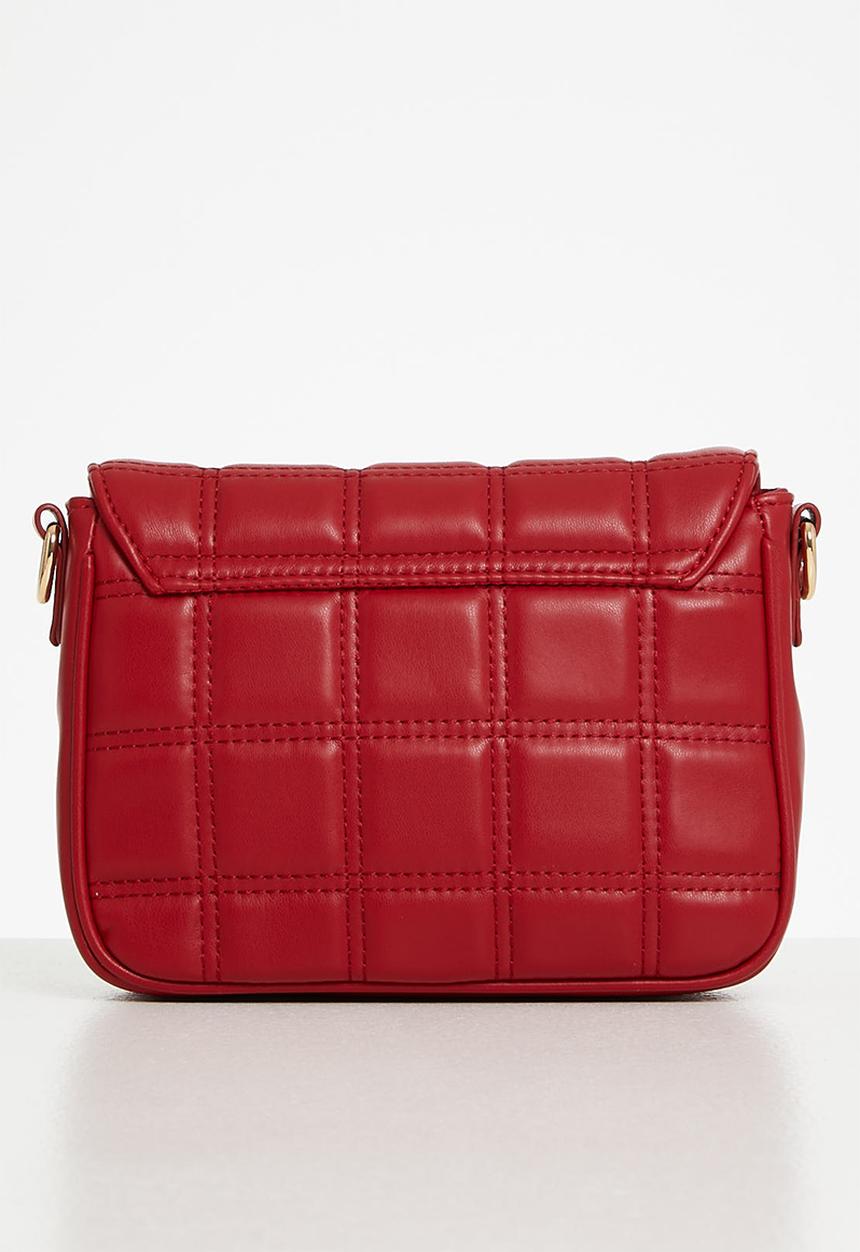 SISSY BOY - Square it off quilted crossbody - red