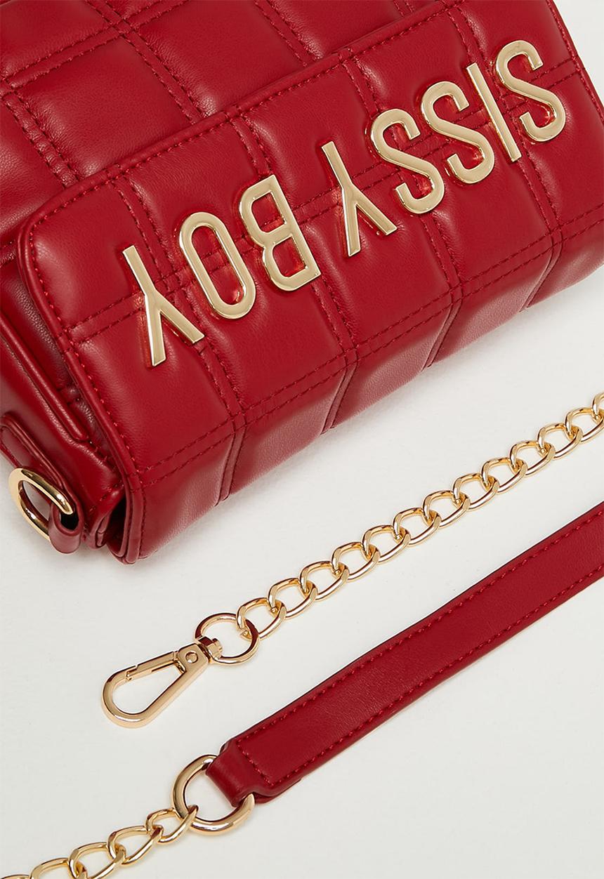 SISSY BOY - Square it off quilted crossbody - red