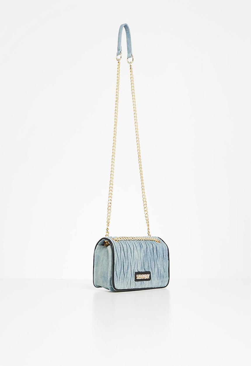 SISSY BOY - Dare to flare xbody denim quilted crossbody- denim