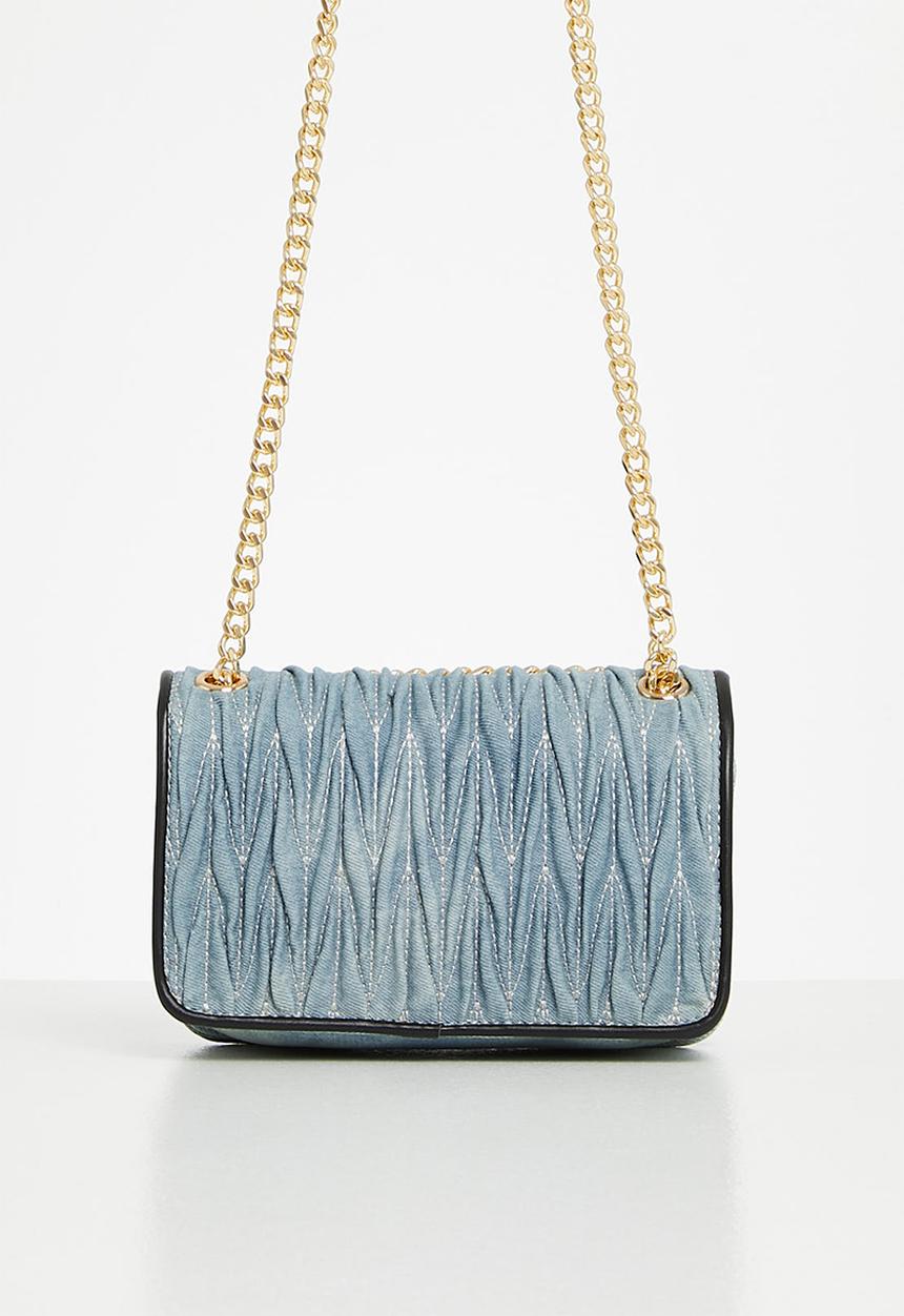 SISSY BOY - Dare to flare xbody denim quilted crossbody- denim