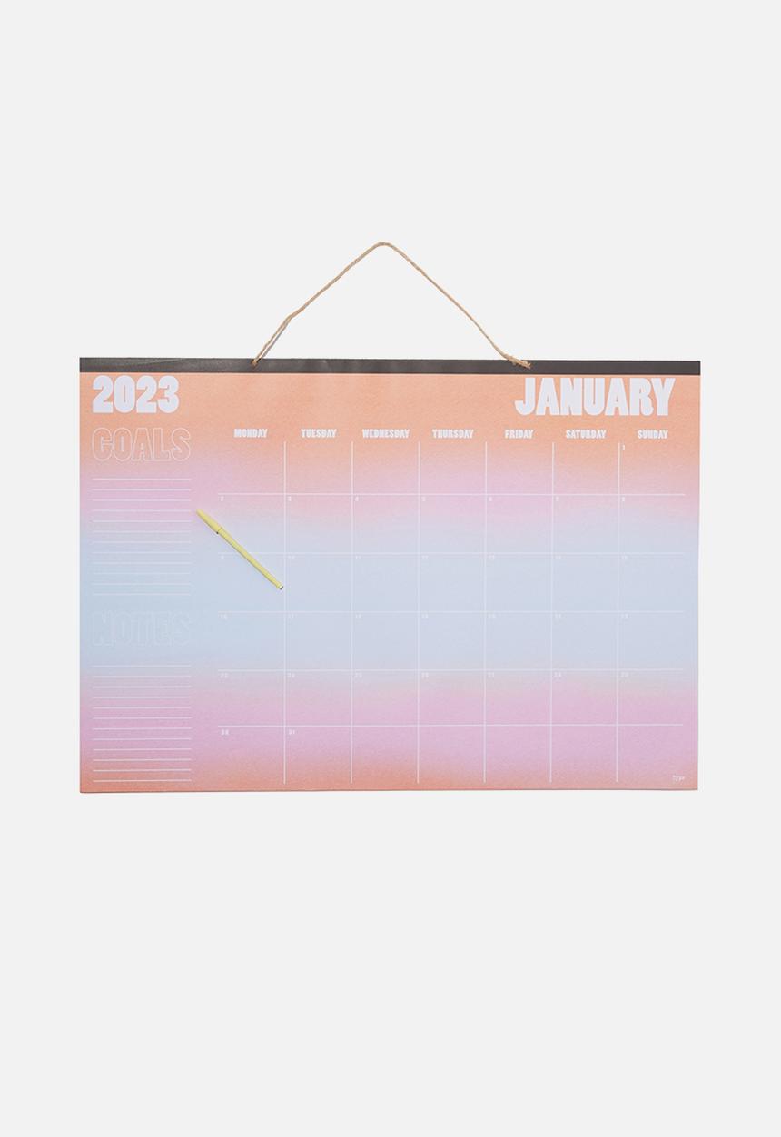 Typo - A1 2023 hanging calendar - solarised