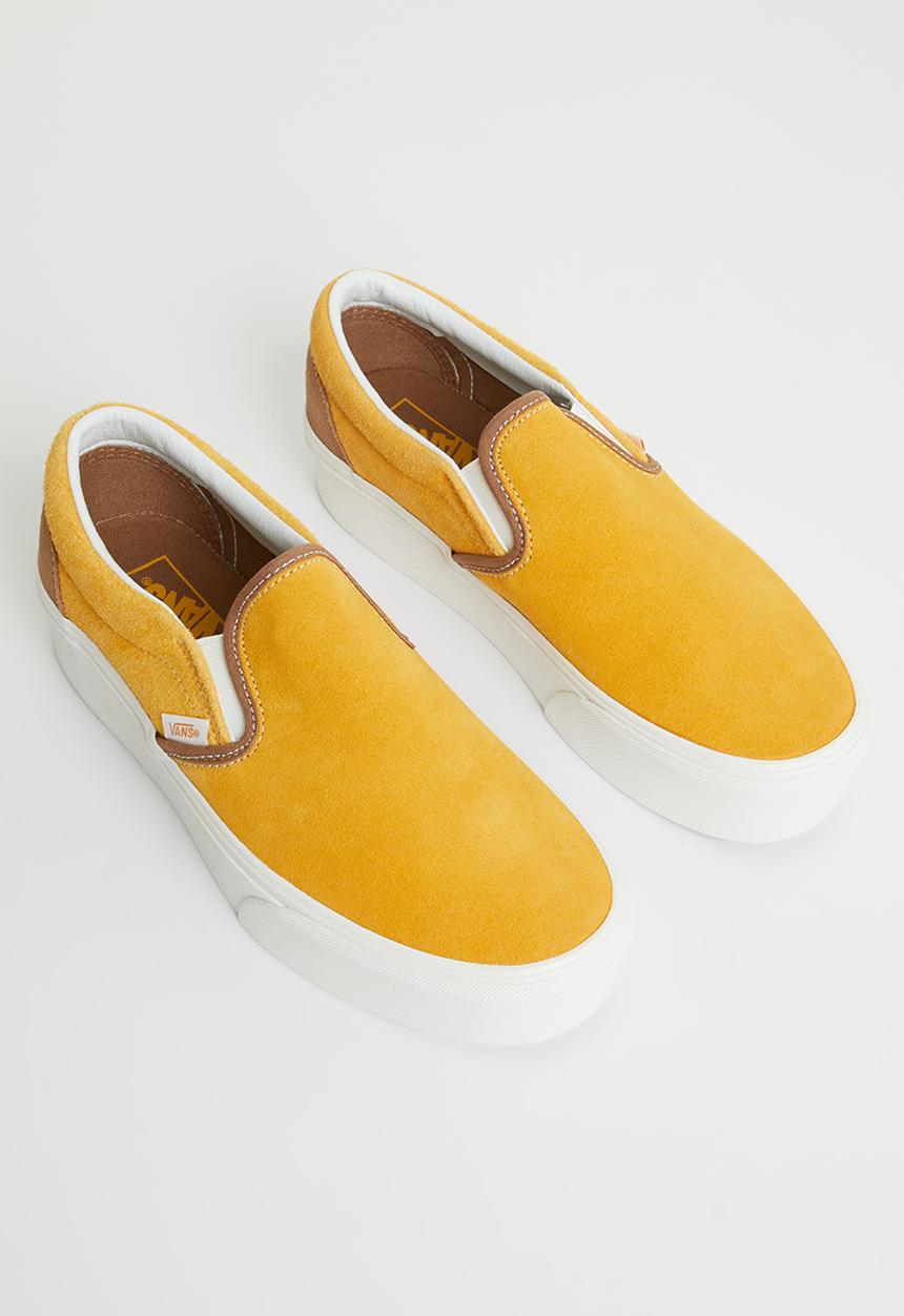 Vans - Classic slip-on stackform - varsity suede golden yellow