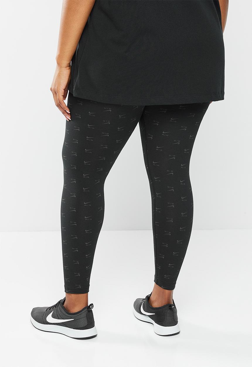 Nike - Plus w nike sports wear air tights - black & grey