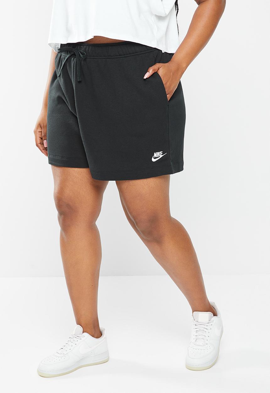 Nike - Plus w nike sports wear club fleece short - black & white