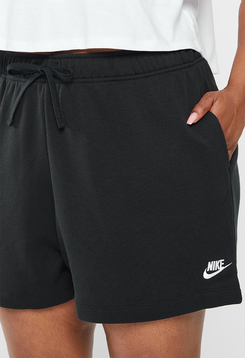 Nike - Plus w nike sports wear club fleece short - black & white