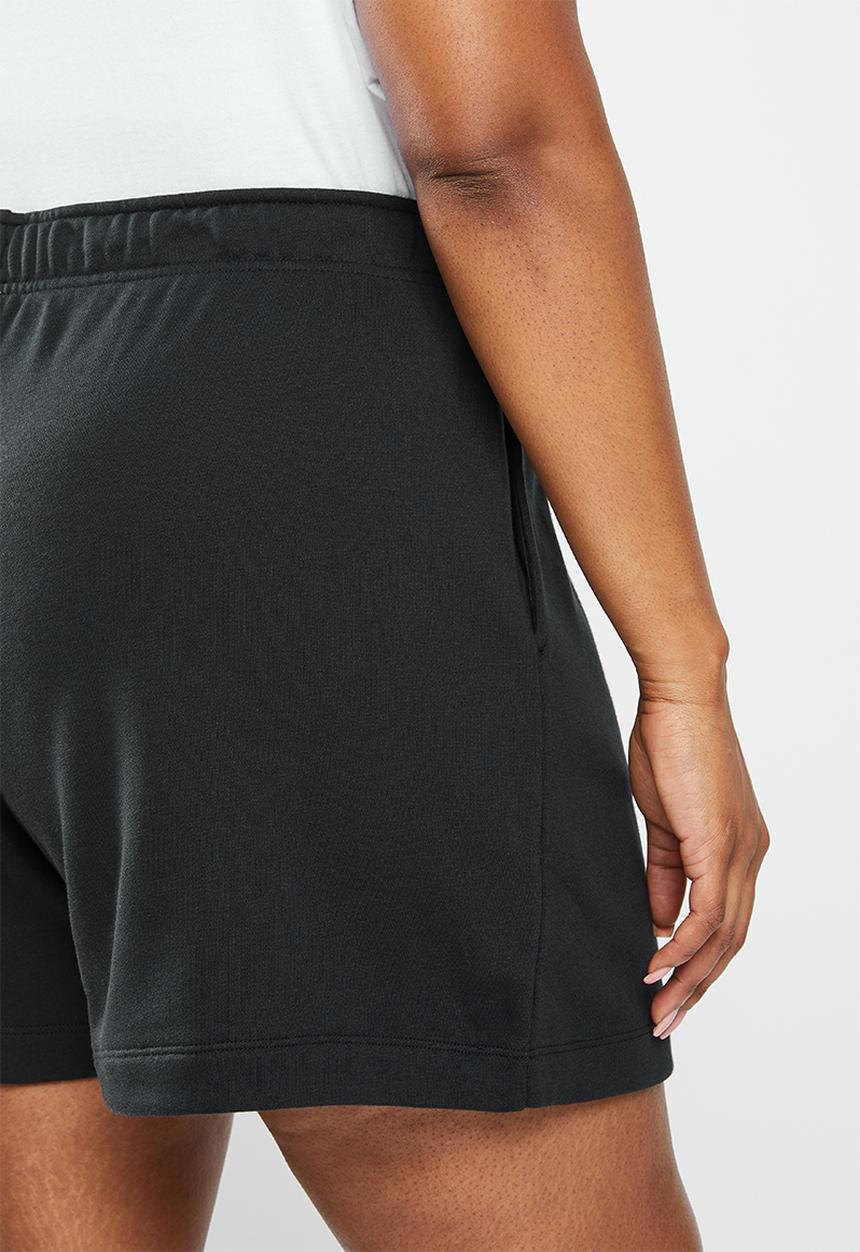 Nike - Plus w nike sports wear club fleece short - black & white