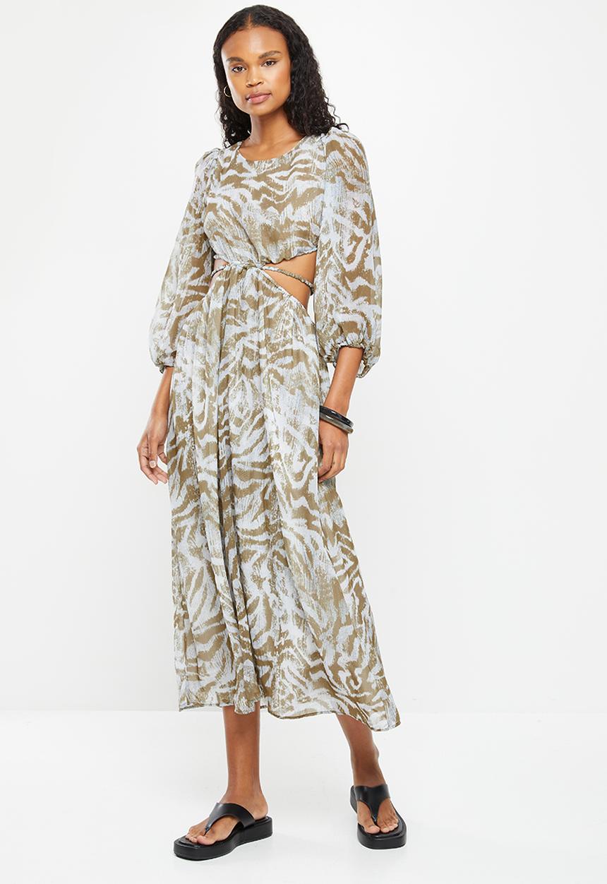 dailyfriday - Cut out maxi dress - neutral print