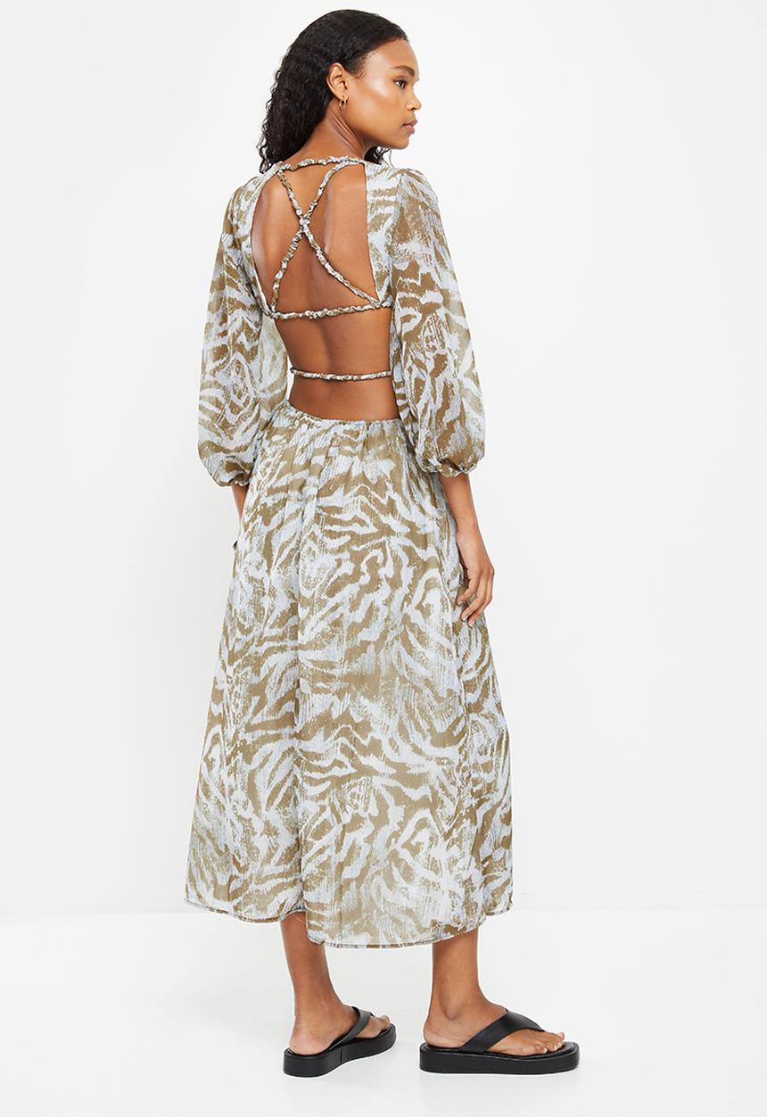 dailyfriday - Cut out maxi dress - neutral print