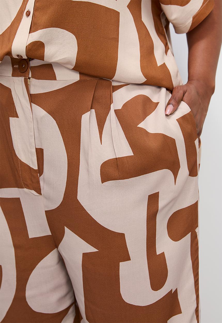 Superbalist - Relaxed wide leg co-ord - tobacco cutout