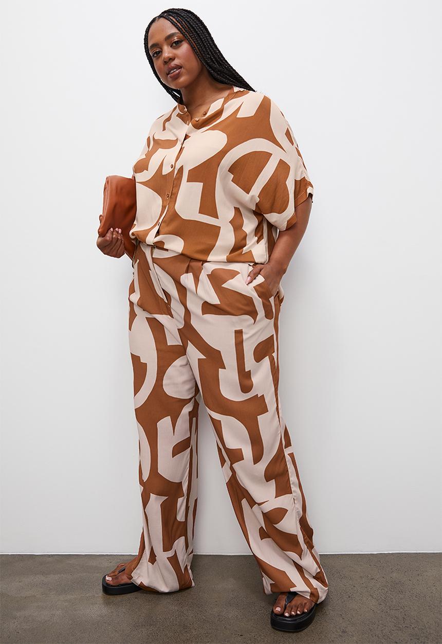 Superbalist - Relaxed wide leg co-ord - tobacco cutout
