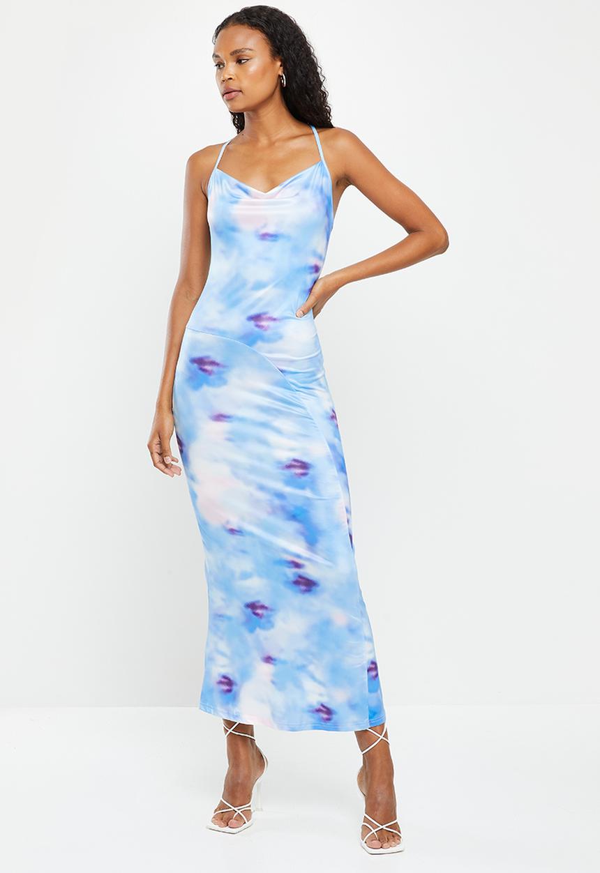 dailyfriday - Maxi bodycon dress - blue 
